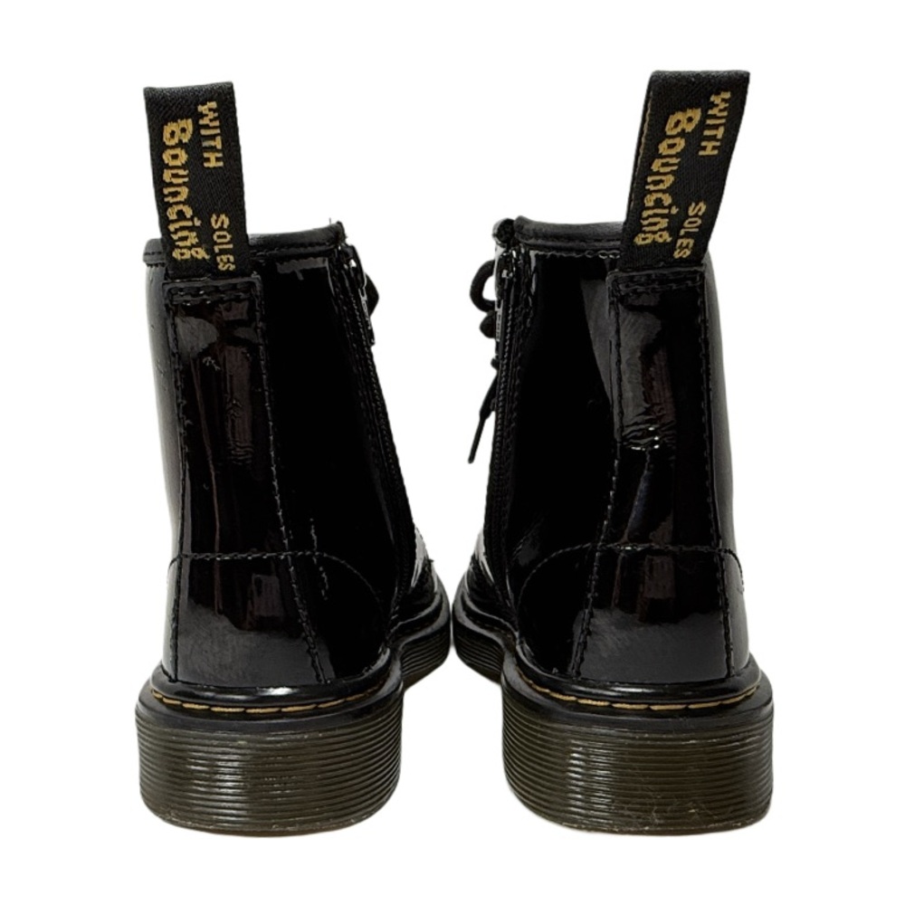 DR MARTENS | Black Patent Leather Lace Up Boot Junior 1460 Punky School Summer - Picture 8 of 16